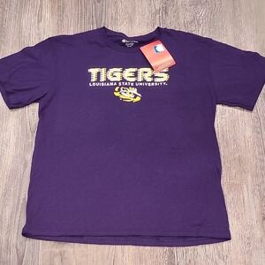 Champion LSU Tigers Purple T-Shirt Size XL 14/16